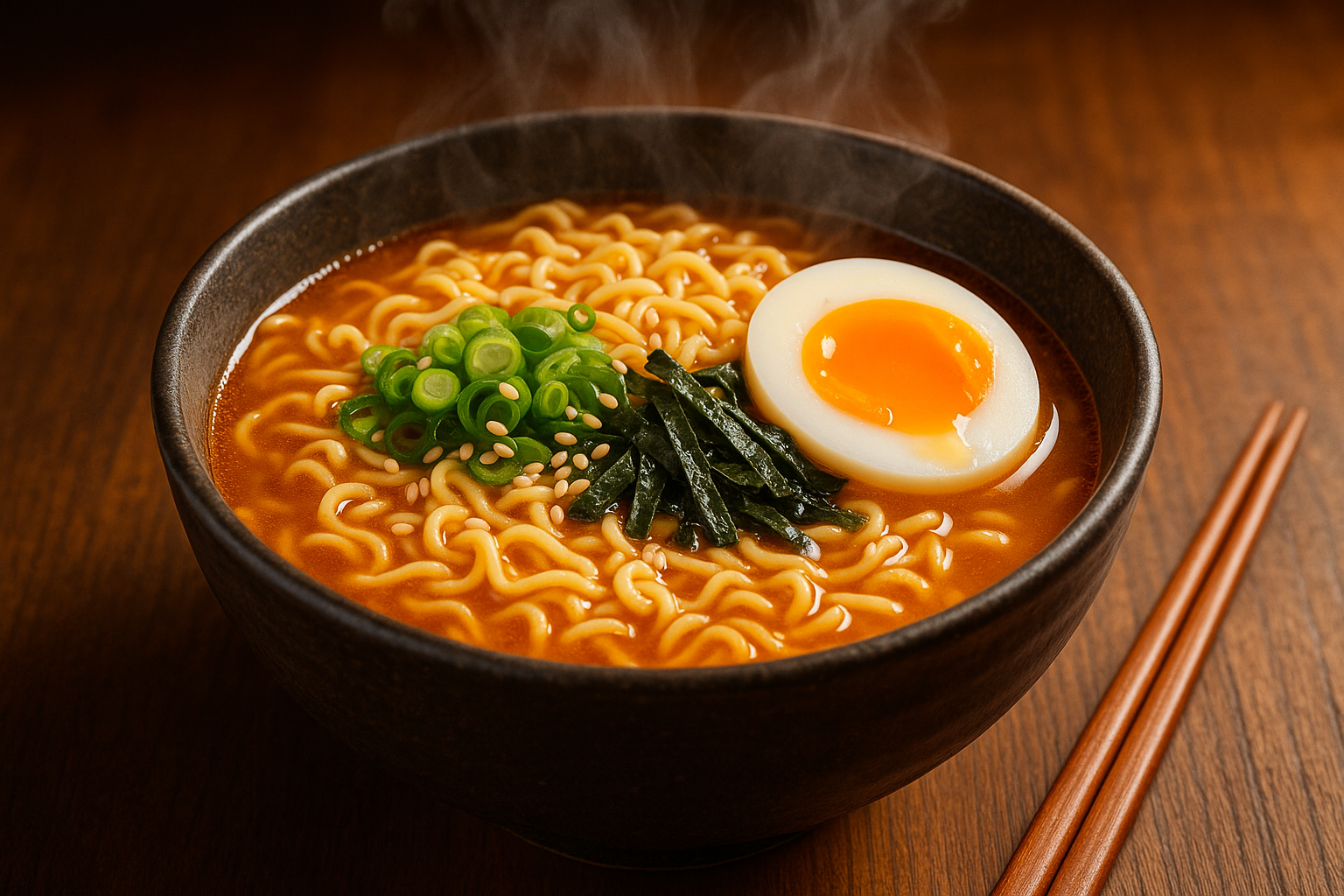 맛있어 보이는 한국 라면