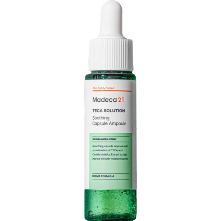 Madeca21 TECA Solution Soothing Capsule Ampoule 30ml, Cica Barrier Care Serum for Sensitive Skin