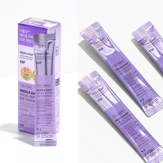 VT Reedle Shot Facial Repair EGF Essence 2ml x 6 Capsules, Skin Conditioning Essence with VT Reedle™ Technology
