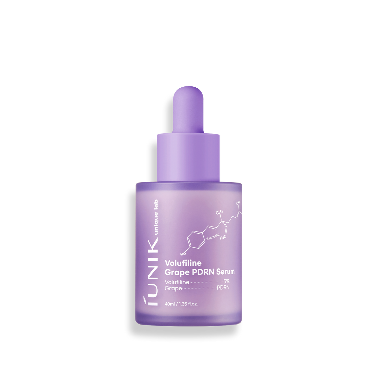 iUNIK Volufiline Grape PDRN Serum 40ml purple dropper bottle