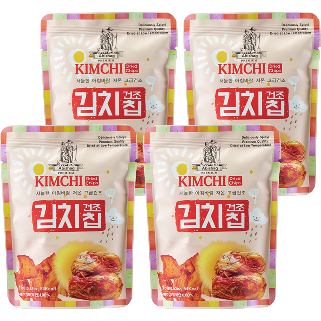 [Abishag] Naturally Contained Kimchi Dried Chips 15g * 4ea