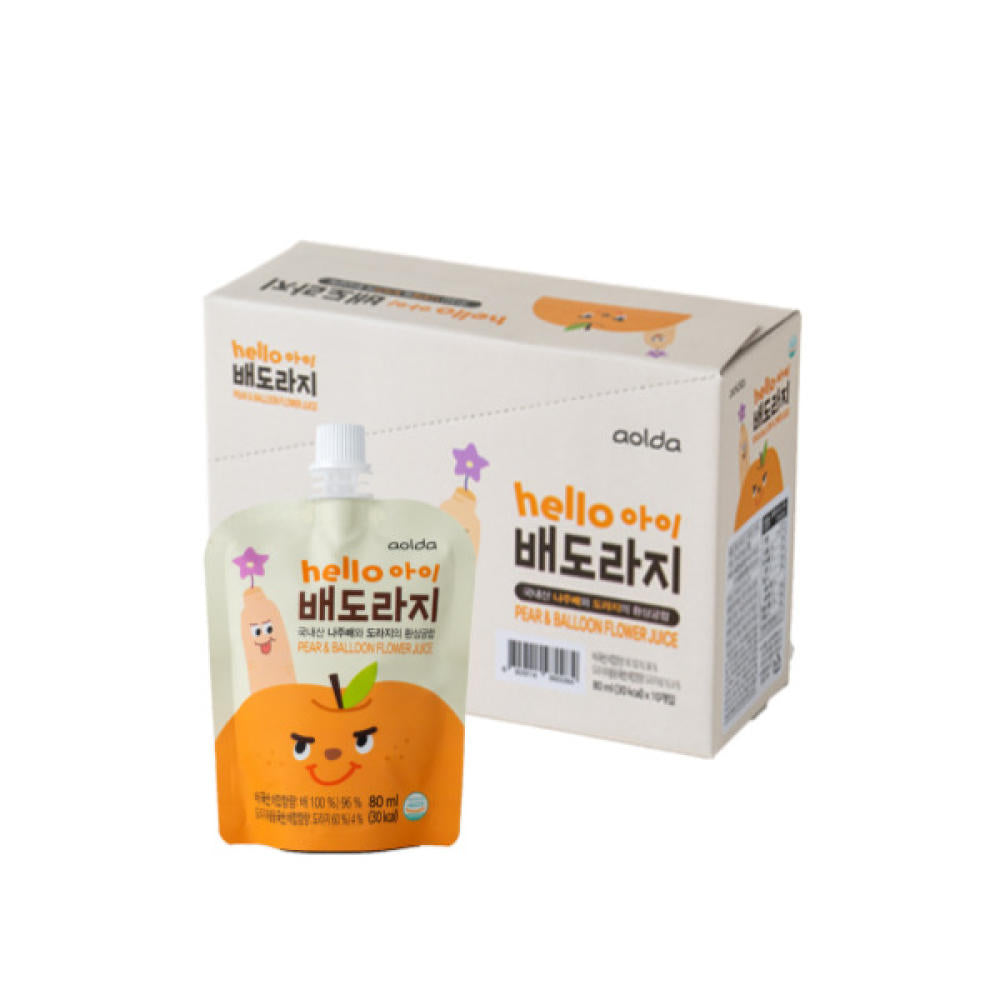 [aolda] Korean Pear and Bellflower Root Juice 800ml (80ml X 10packs)