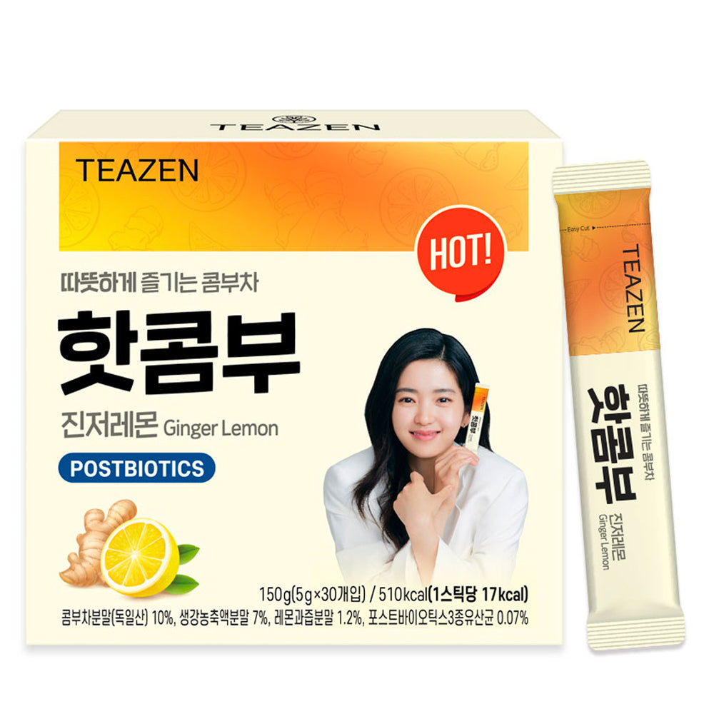 [TEAZEN] Lemon Ginger Hot Kombucha Tea 30 Sticks - JTORY : Quick Delivery From KOREA