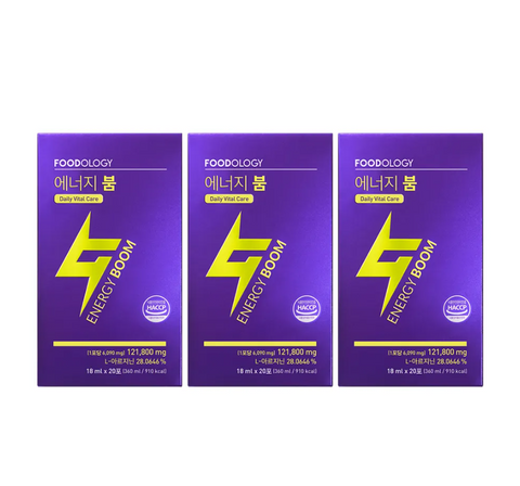 [FOODOLOGY] L-Arginine Energy Boom 360ml (Pack of 3, 60 Servings)