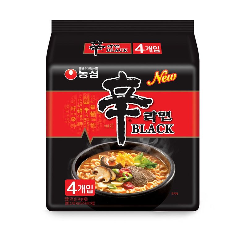 [NongShim] Shin Ramen Black Noodle Soup 134g * 4ea