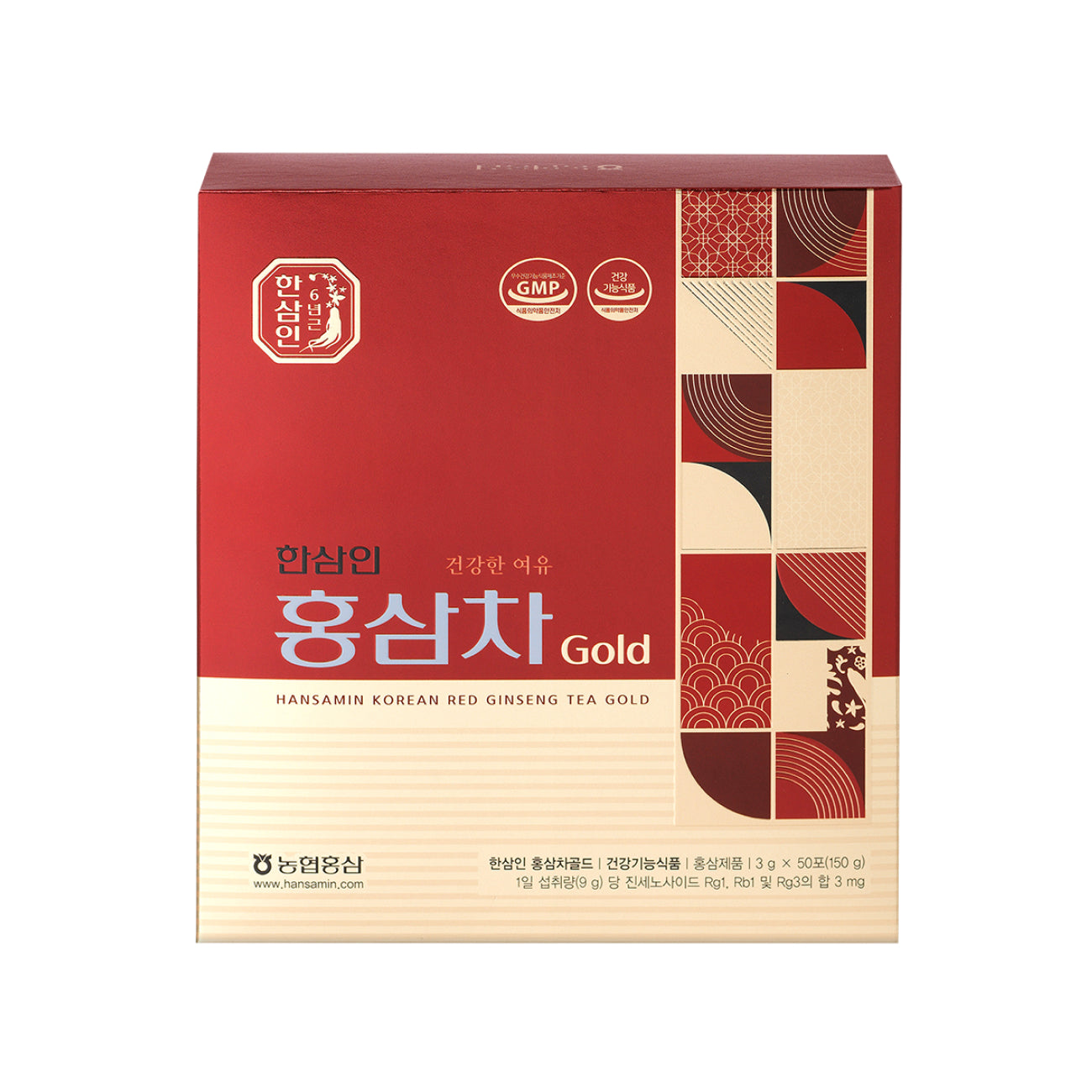 [Hansamin] KOREAN RED GINSENG TEA GOLD 150g (3g * 50ea)