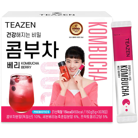 [TEAZEN] Berry Kombucha Tea 30 Sticks - JTORY : Quick Delivery From KOREA