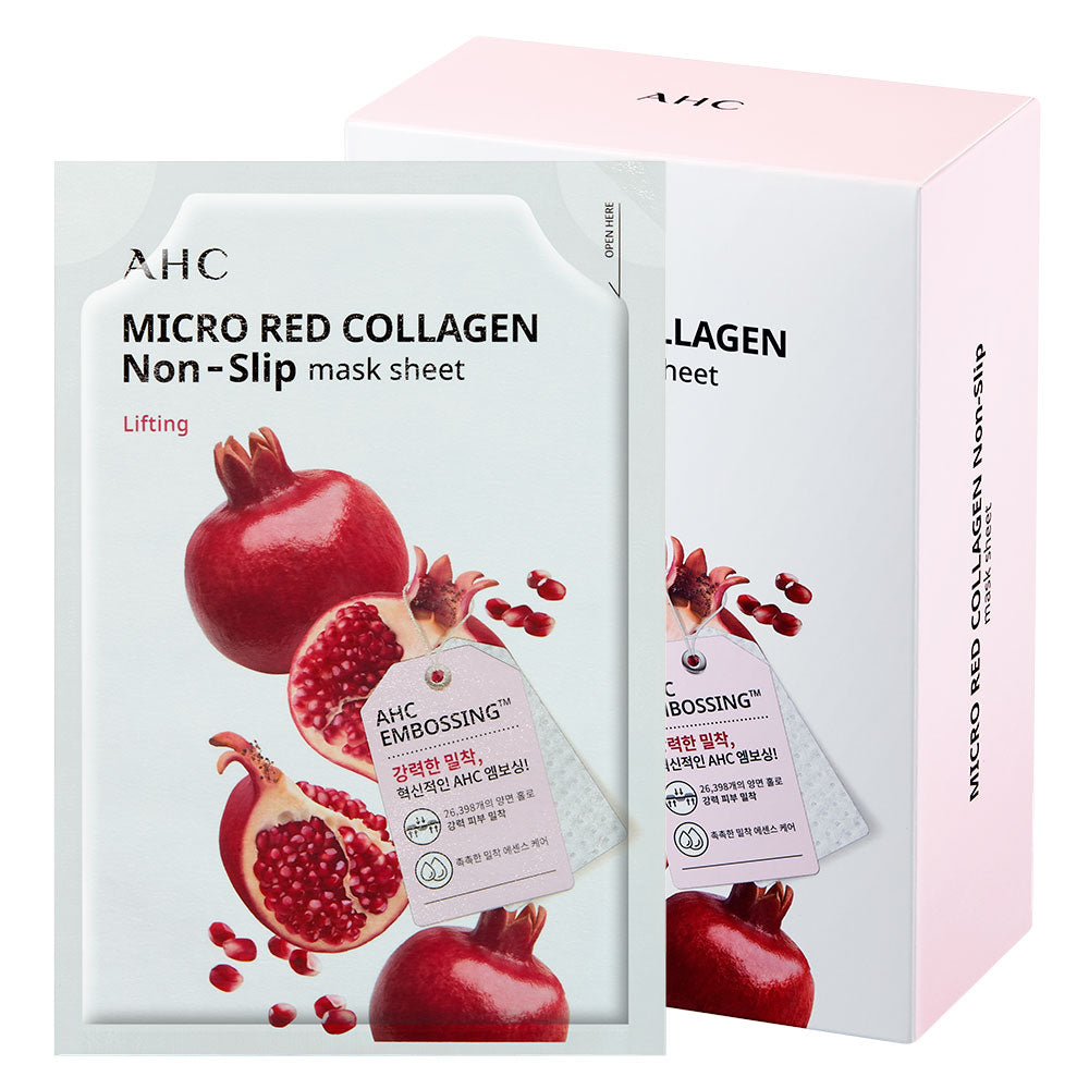 [AHC] Micro Red Collagen Non-Slip Mask Sheet 10 Sheet