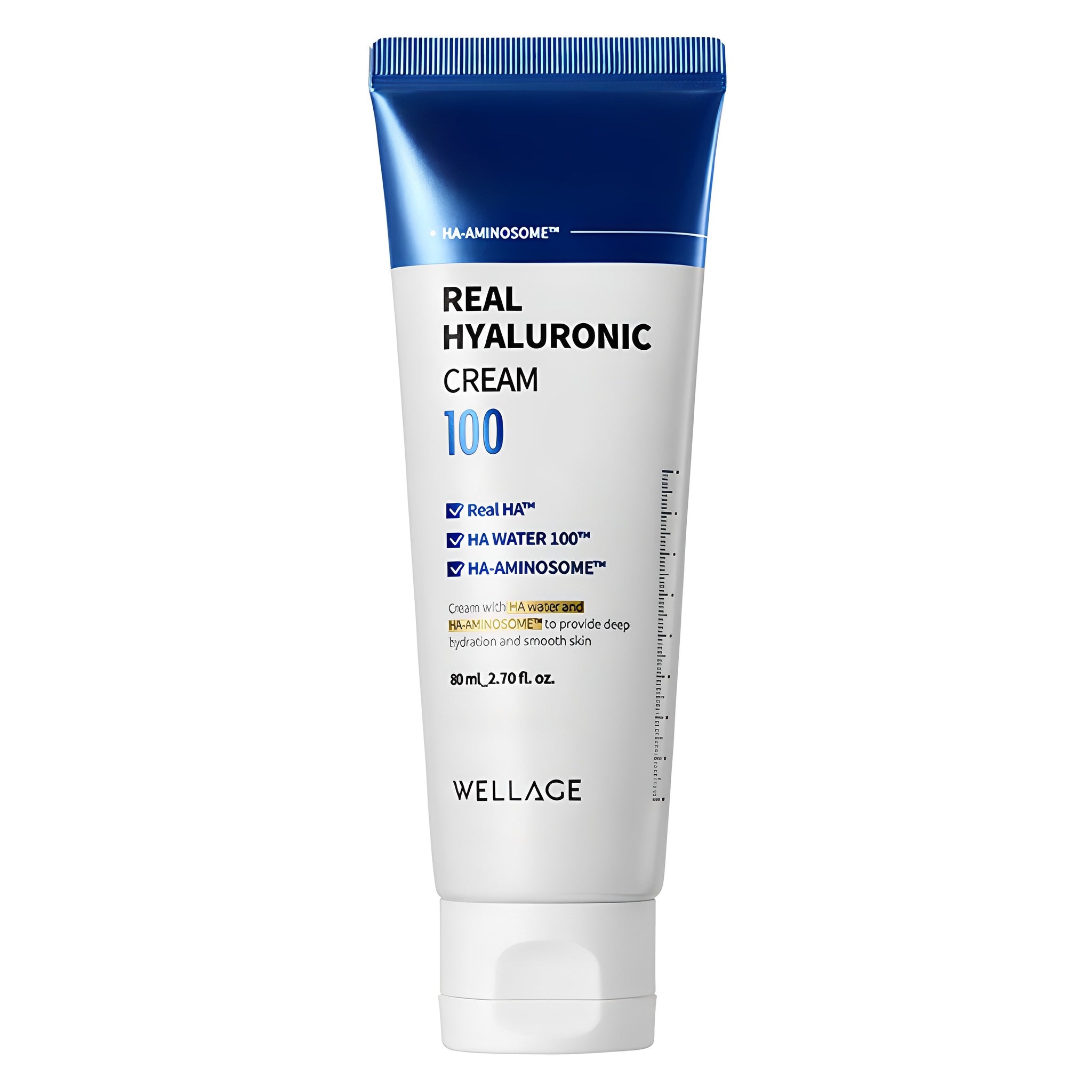 [wellage] Real Hyaluronic Cream 100-100% Pure Hyaluronic Acid Face Moisturizer 80ml - JTORY : Quick Delivery From KOREA