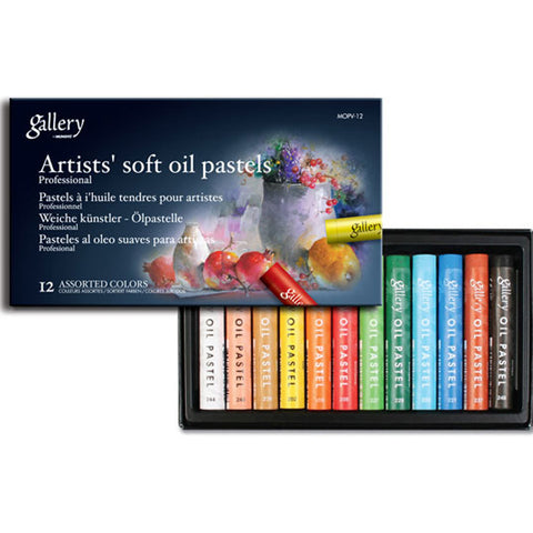 [Mungyo] Gallery Soft Oil Pastels Set of 12 - Assorted Colors