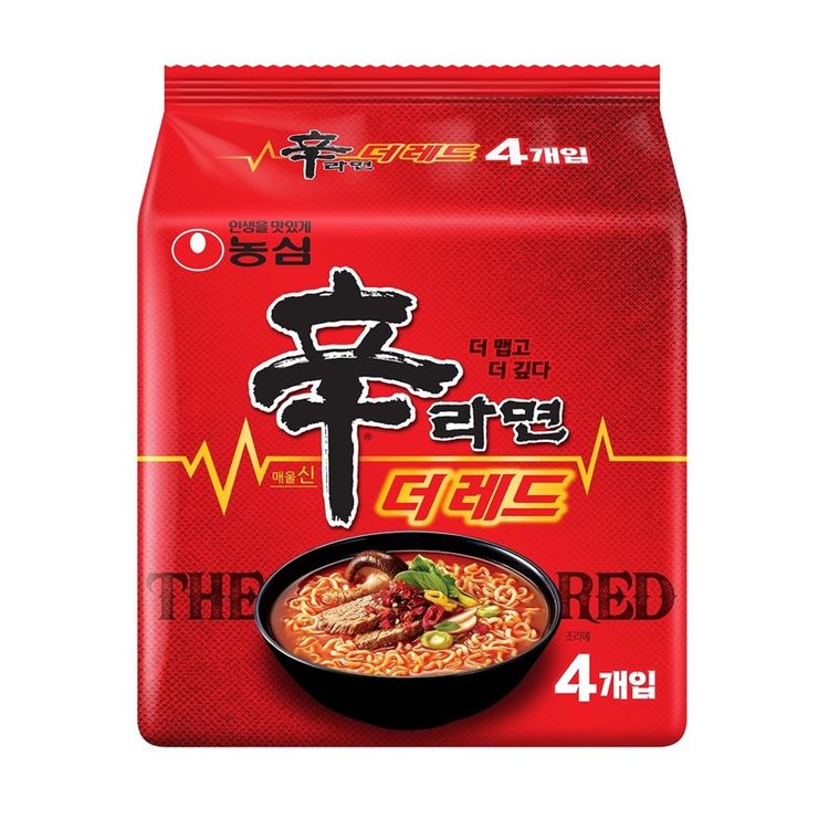[Nongshim] Shin Ramen Noodles The Red 125g * 4ea / Shin Ramyun