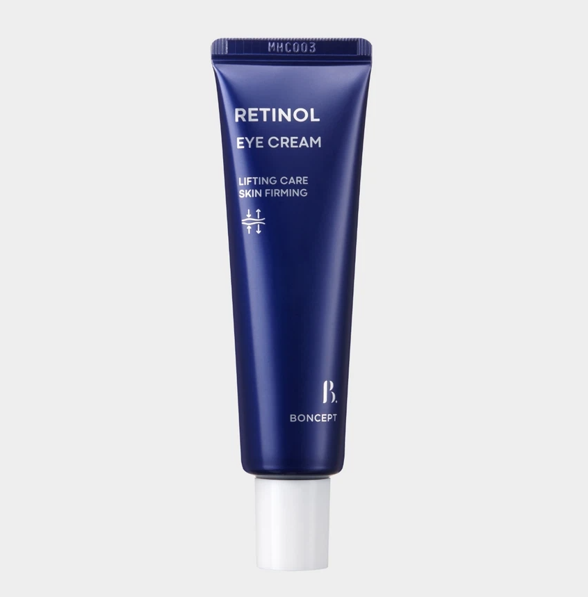 Boncept Retinol Eye Cream 25ml, Anti-Aging Eye Moisturizer with Retinol, Adenosine & Panthenol