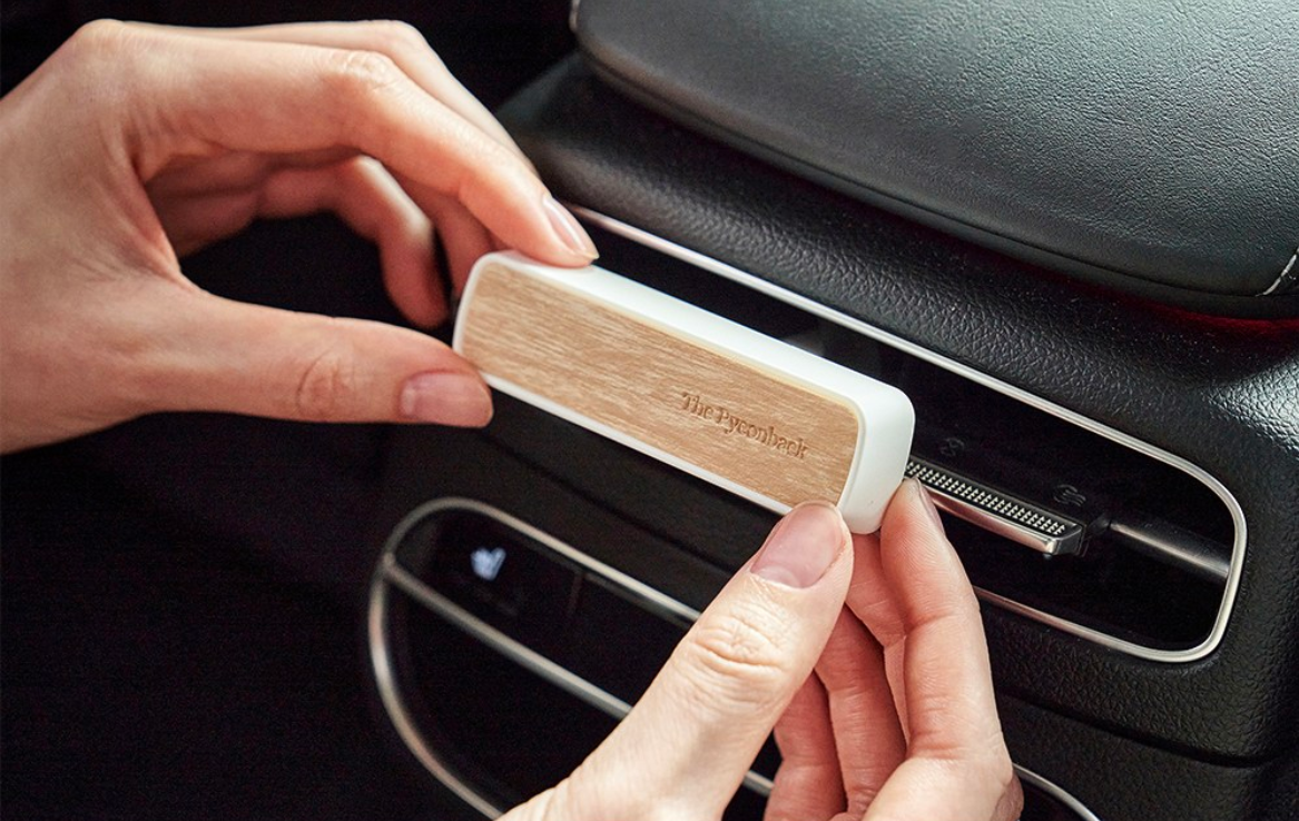 [Bullsone] Grasse Hinoki Car Air Freshener, Vent Clip Vehicle Fragrance Diffuser, Premium Korean Auto Air Freshener with 2 Refills, Made in Korea