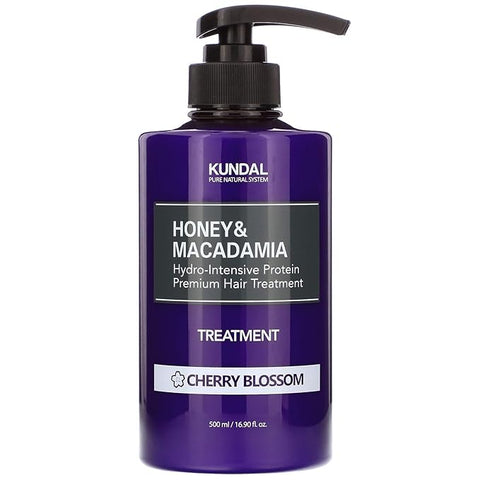 [Kundal] Cherry Blossom Honey&Macadamia Hydro-Intensive Protein Premium Nature Hair Treatment 500ml - JTORY : Quick Delivery From KOREA