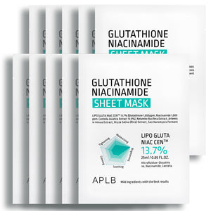 [APLB] Glutathioine Niacinamide Sheet Mask 25ml 10ea - JTORY : Quick Delivery From KOREA