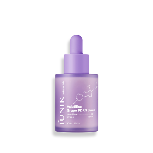iUNIK Volufiline Grape PDRN Serum 40ml purple dropper bottle