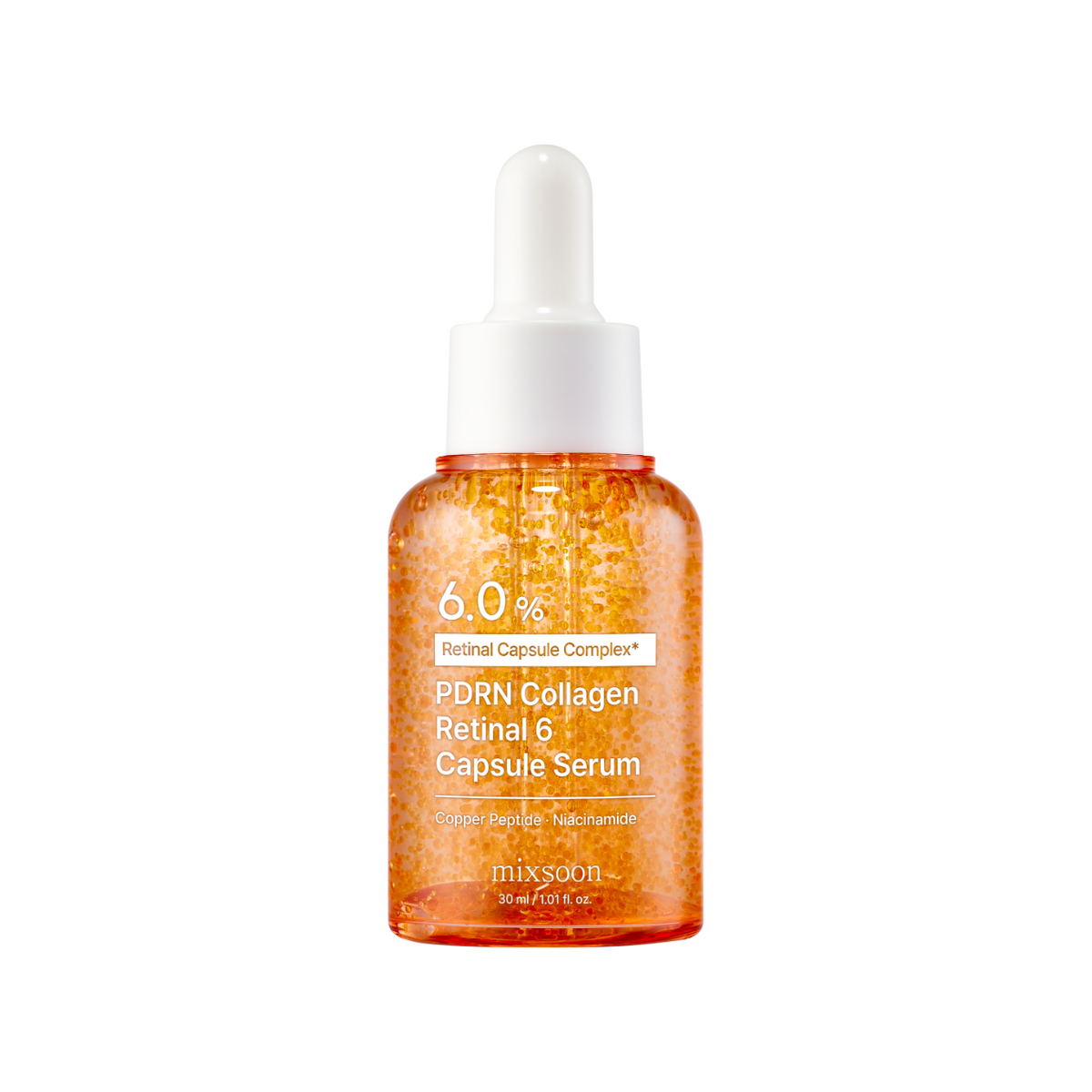 mixsoon PDRN Collagen Retinal 6 Capsule Serum 30ml dropper bottle