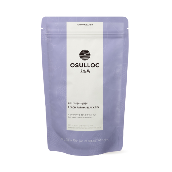 OSULLOC Peach Papaya Black Tea 20 Pyramid Tea Bags