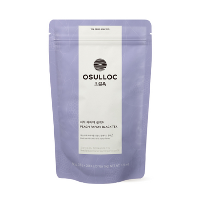 OSULLOC Peach Papaya Black Tea 20 Pyramid Tea Bags