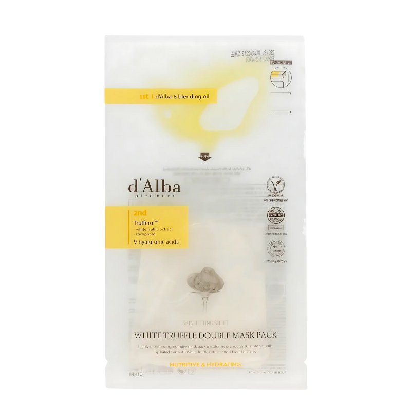 d'Alba White Truffle Double Mask Pack Nutritive & Hydrating 10 packs